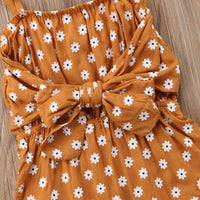 Leora Sweet Summer Romper for Baby Girls – Floral Polka Dot Jumpsuit with Bowknot (Newborn-24M)