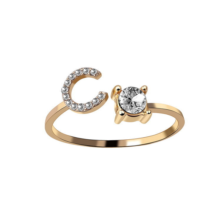 New Design Adjustable 26 Initial Letter Ring Fashion Jewelry For Women Simple Elegant Jewelry What Else You Got?