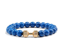 Volcanic Stone Bead Bracelet – Lava Rock Dumbbell Wristband for Men & Women