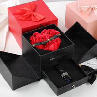 Elegant Double Life Rose Jewelry Gift Box Set - Perfect for Christian Gifts