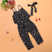 Adorable Cotton Polka Dot Girls Jumpsuit - Summer Outfit Set (2T-7T)