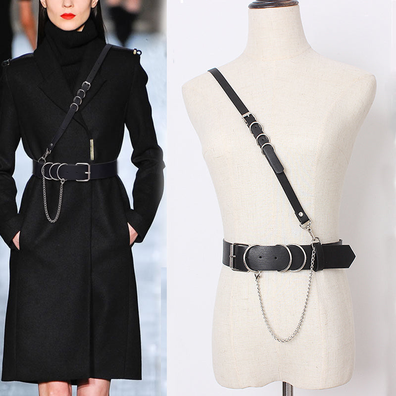 Unisex Punk Rock Belt – Square Buckle