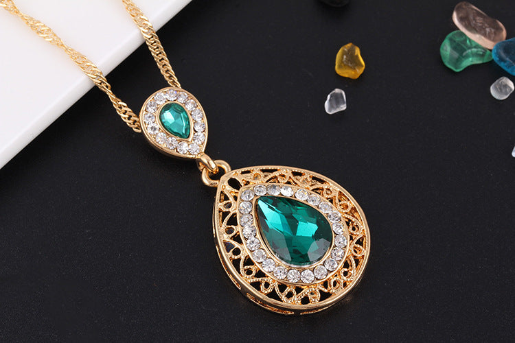 European & American Alloy Jewelry Set – Electroplated Necklace and Earrings Combination What Else You Got?