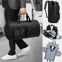 Waterproof Suit Travel Bag – Foldable 36–55L Backpack with Shoe & Wet/Dry Compartments