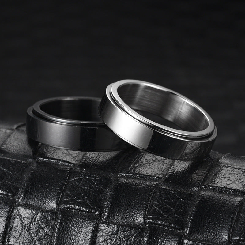 Stainless Steel Spinner Ring – Rotatable Moon & Stars Fidget Ring for Stress Relief (Unisex Vintage Design) What Else You Got?