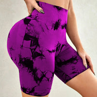 Vibrant Tie-Dye Yoga Pants - Quick-Dry Fitness Leggings for Women - High-Waisted Hip-Lifting Shorts