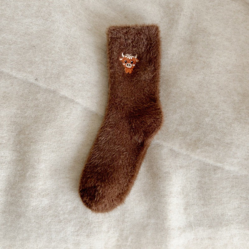 Fleece-lined Thickened Warm Thick Socks Women's Mid-calf Socks Autumn And Winter What Else You Got?
