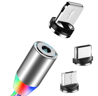Magnetic Fast-Charging Cable with LED Flowing Light – 2.1A USB Cable for iPhone & Android