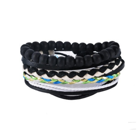 Hand‑Woven Leather Multilayer Bracelet – Vintage Punk Wrap Beads for Men & Women What Else You Got?