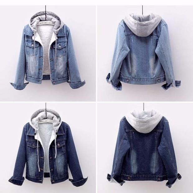 Winter Denim Coat - Warm & Stylish Cotton Jacket with Velvet Lining Options