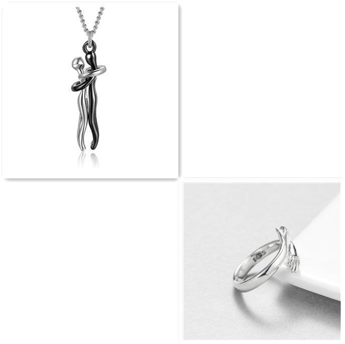 Love Hug Necklace Unisex Men Women Couple Jewelry Simple Temperament Clavicle Chain Valentines Day Lover Gift What Else You Got?