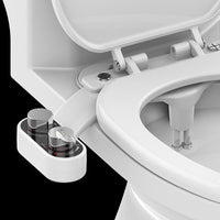 Non-Electric Bidet Attachment – Dual Nozzle Toilet Seat Sprayer