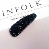 Geometric crystal rhinestone hair clip