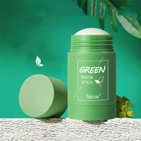 Green Tea & Eggplant Clay Mask Stick | Deep Pore Cleansing & Oil Control | Acne-Fighting Skincare