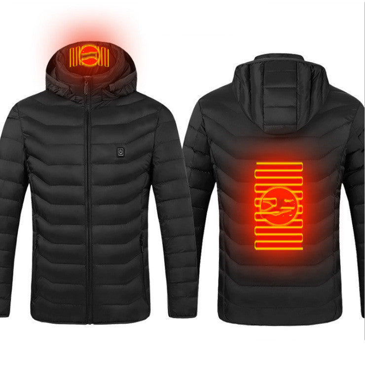 Winter Heated Jacket USB Electric Cotton Coat Zip-up Heater Thermal Clothing Heating Vest For Men What Else You Got?