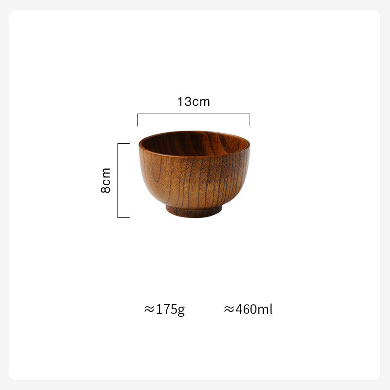 Wooden Bowl Japanese Style Wood Rice Soup Bowl Salad Bowl Food Container Large Small Bowl for Kids Tableware Wooden Utensils What Else You Got?