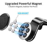 Magnetic Car Phone Holder – 360° Rotating Air Vent Mount for iPhone & Android