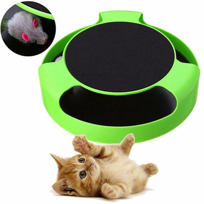 360° Interactive Cat Toy with Scratch Pad – Battery-Free Auto-Spin Pet Toy