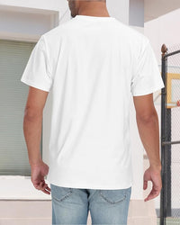 Men’s Water-Repellent Stain-Resistant Crewneck Tee – Fresh & Durable White T-Shirt