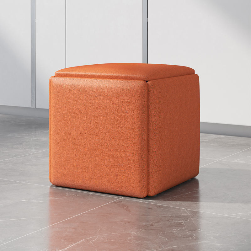 Rubik’s Cube Combination Stool – Multifunctional 5‑in‑1 Storage Ottoman with Flannel or Leather Finish What Else You Got?