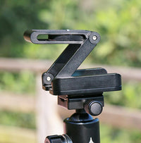 Ulanzi Z Flex Tilt Tripod Head - Aluminum Alloy Folding Quick Release Plate for Phones & Cameras (Compatible with Apple iPhone)