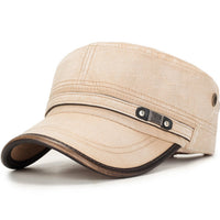 Stylish Middle-Aged Christian Flat Cap - Sun Protection & Comfort - Adjustable Size