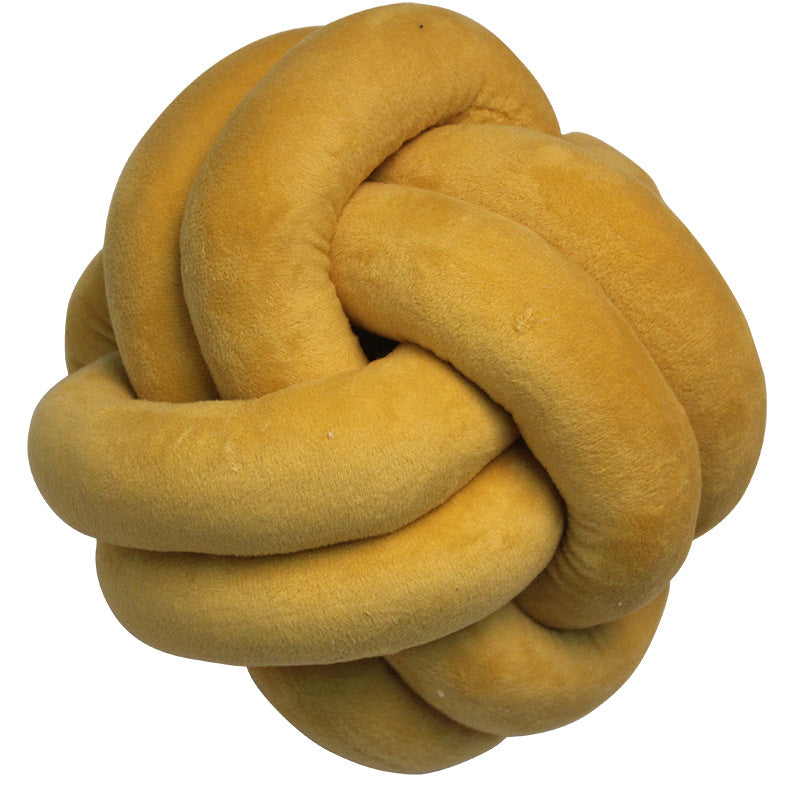 Knotted Plush Ball Design Round Throw Pillow What Else You Got?