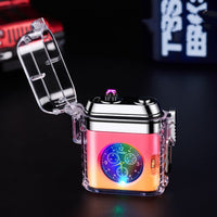 Waterproof Electric Lighter with Built-In Clock – USB Rechargeable Windproof Lighter