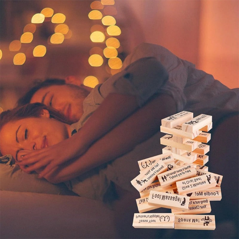 Couple Game Night Intimacy Block Tower Jenga Game Valentine Tumbling Tower Stacking Blocks Game Party Interactive Games 18 What Else You Got?