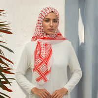 Men's Saudi Print Headscarf – Warm, Sun-Proof & Dustproof Square Scarf for All Seasons