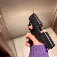 Toy Gun Lighter with Cigarette Holder – Novelty EDC Pistol Lighter, Refillable Butane