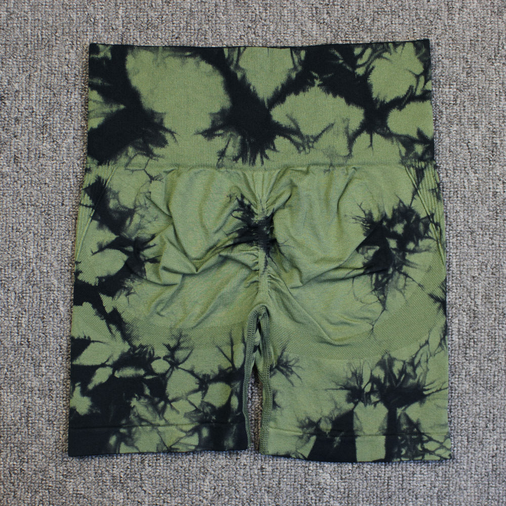 Tie-dye Printed Yoga Pants Summer Quick-drying Fitness Shorts Sexy High-waisted Hip-lifting Leggings Women Pants What Else You Got?