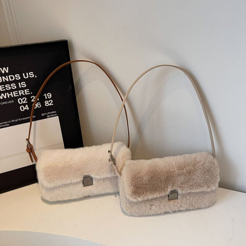 Retro Plush Underarm Shoulder Bag – Soft PU Fashion Armpit Bag for Women What Else You Got?