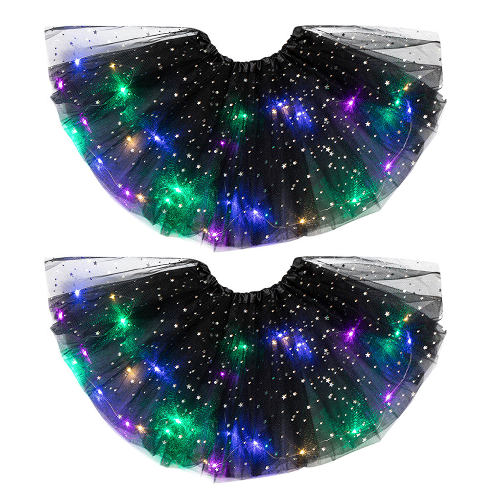 Magical & Luminous  LED Princess Halloween Tutu Skirt Sequins Shiny Skirt What Else You Got?