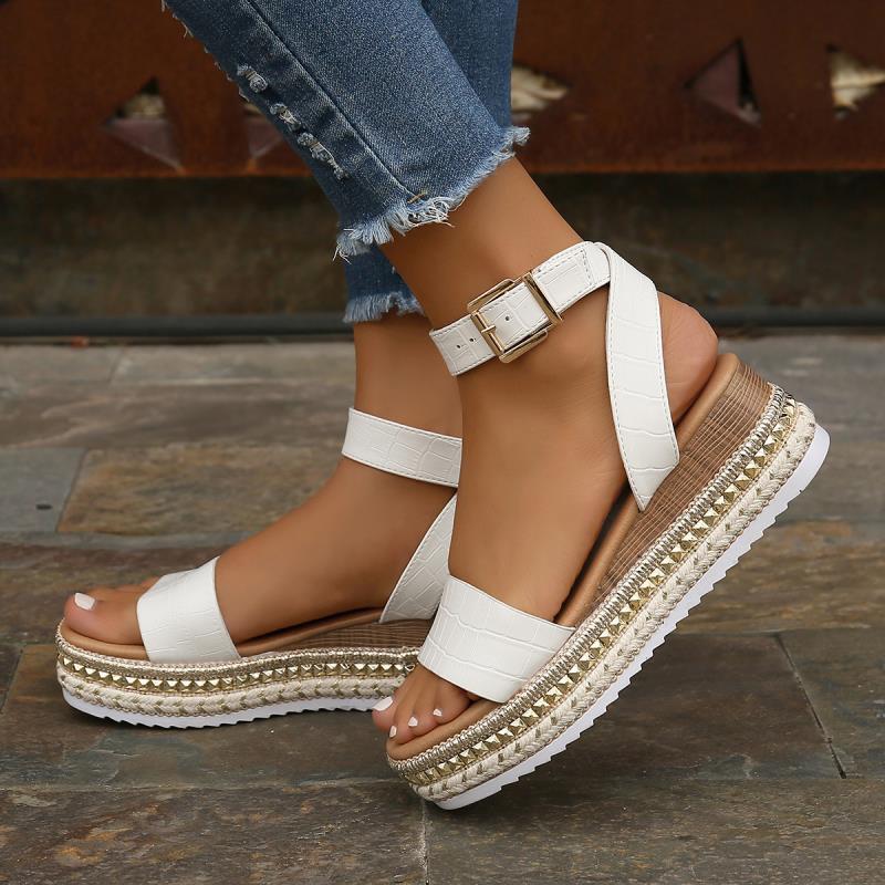 Summer Sandals Buckle Strap Hemp Wedges Platform Peep Toe Shoes Women What Else You Got?