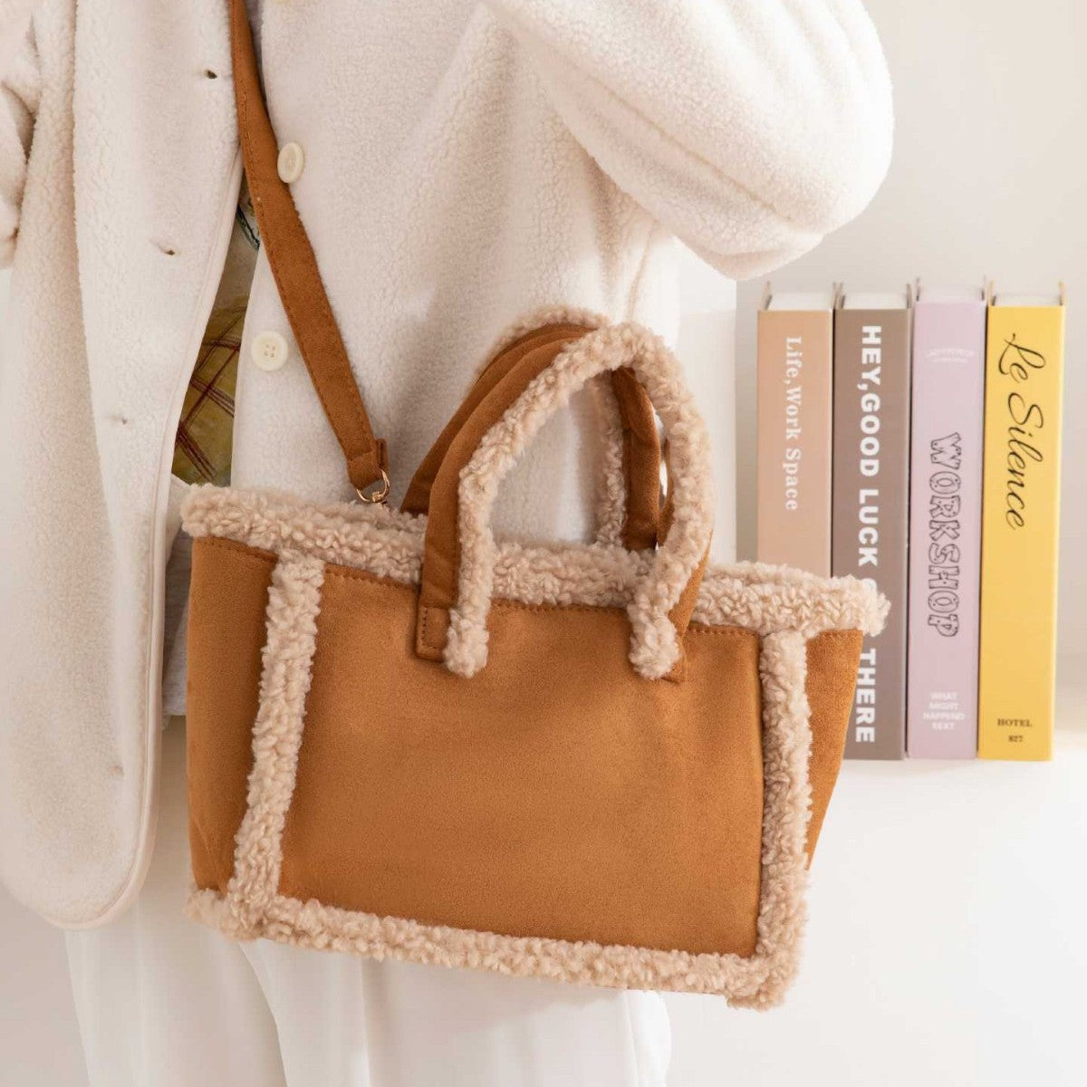 Womens Plush Crossbody Tote Bag What Else You Got?
