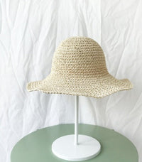 Graceful Summer Sun Hat - Foldable Straw Beach Hat for Women with UV Protection