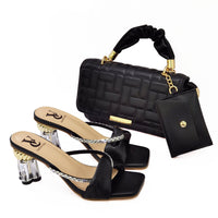 Elegant Women's Matching Crossbody Bag & Cross-Strap Heels Set - 6 Stylish Colors - Christian-Inspired Fashion Bundle