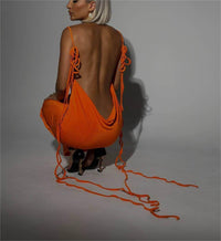 Elegant Backless Summer Dress - Modest & Stylish Lace-Up Camisole Gown