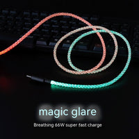 Vibrant RGB Charging Cable - Magic Color Gradient Tech Accessory