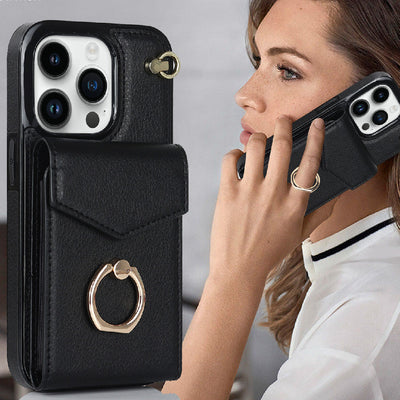 Elegant Piano-Plug PU Leather Phone Case with Stand & Card Slot - Protects & Stylizes