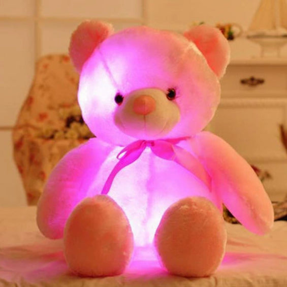 Creative Light Up LED Teddy Bear Stuffed Animals Plush Toy Colorful Glowing Christmas Gift For Kids Pillow What Else You Got?