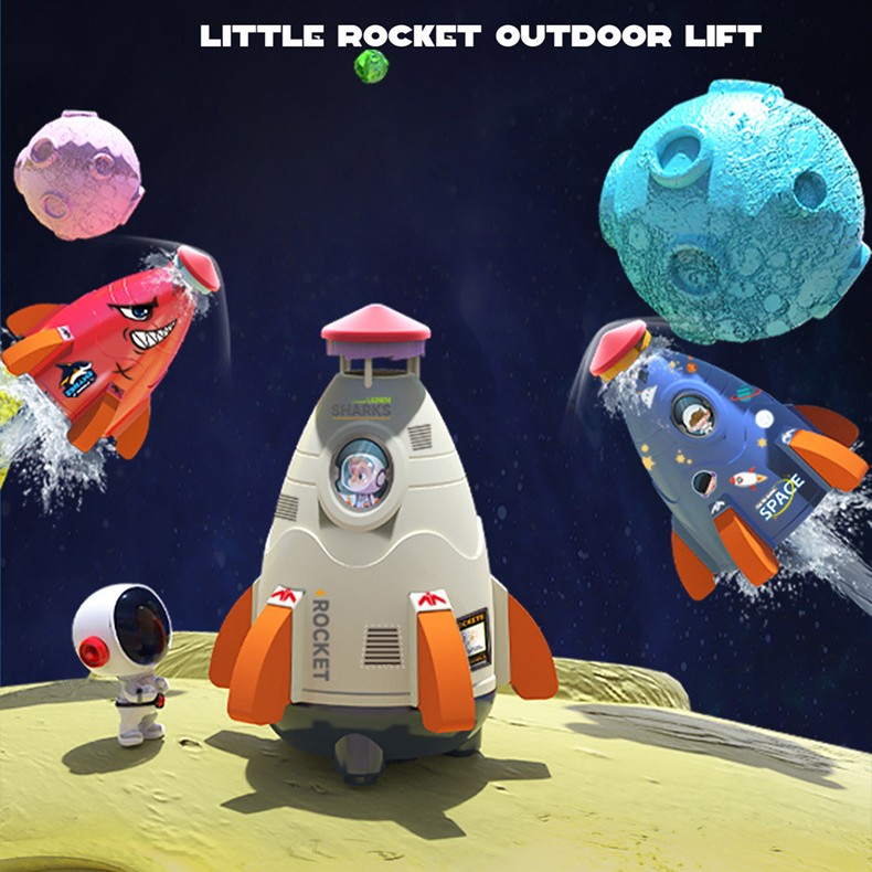 Kids Space Rocket Water Sprinkler Toy - Fun Outdoor Activity for Kids