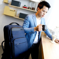 Men's USB Charging Anti-Theft Backpack - Waterproof 28L Travel & Work Bag with Hidden Zipper