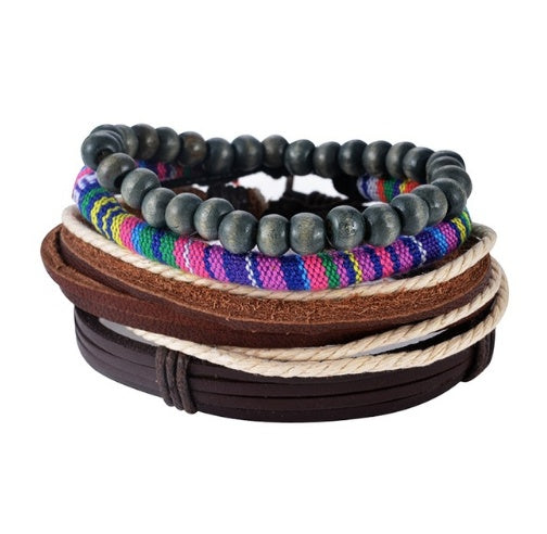 Hand‑Woven Leather Multilayer Bracelet – Vintage Punk Wrap Beads for Men & Women What Else You Got?