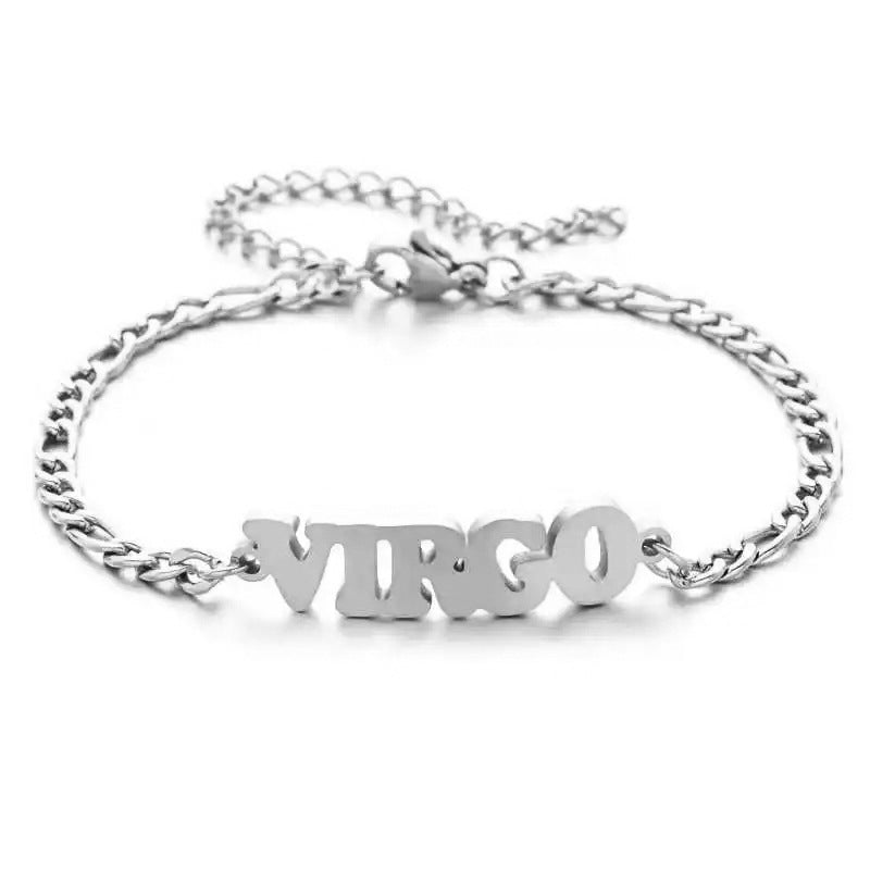 Stainless Steel Zodiac Letter Bracelet What Else You Got?