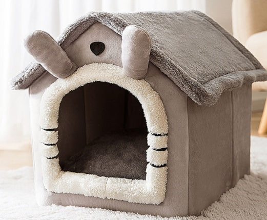 Foldable Winter Pet House – Warm Enclosed Dog & Cat Bed with Soft Plush Interior What Else You Got?