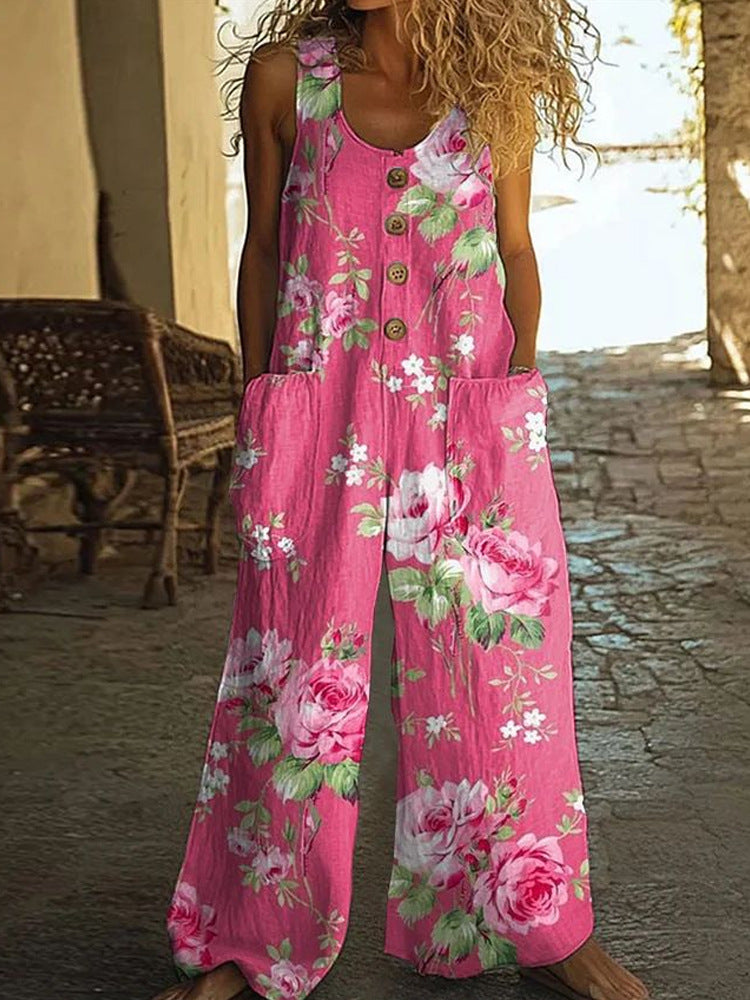 Womens Sleeveless Loose Pocketed Jumpsuit What Else You Got?