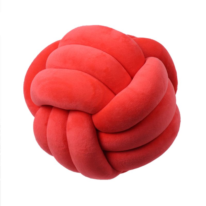 Knotted Plush Ball Design Round Throw Pillow What Else You Got?