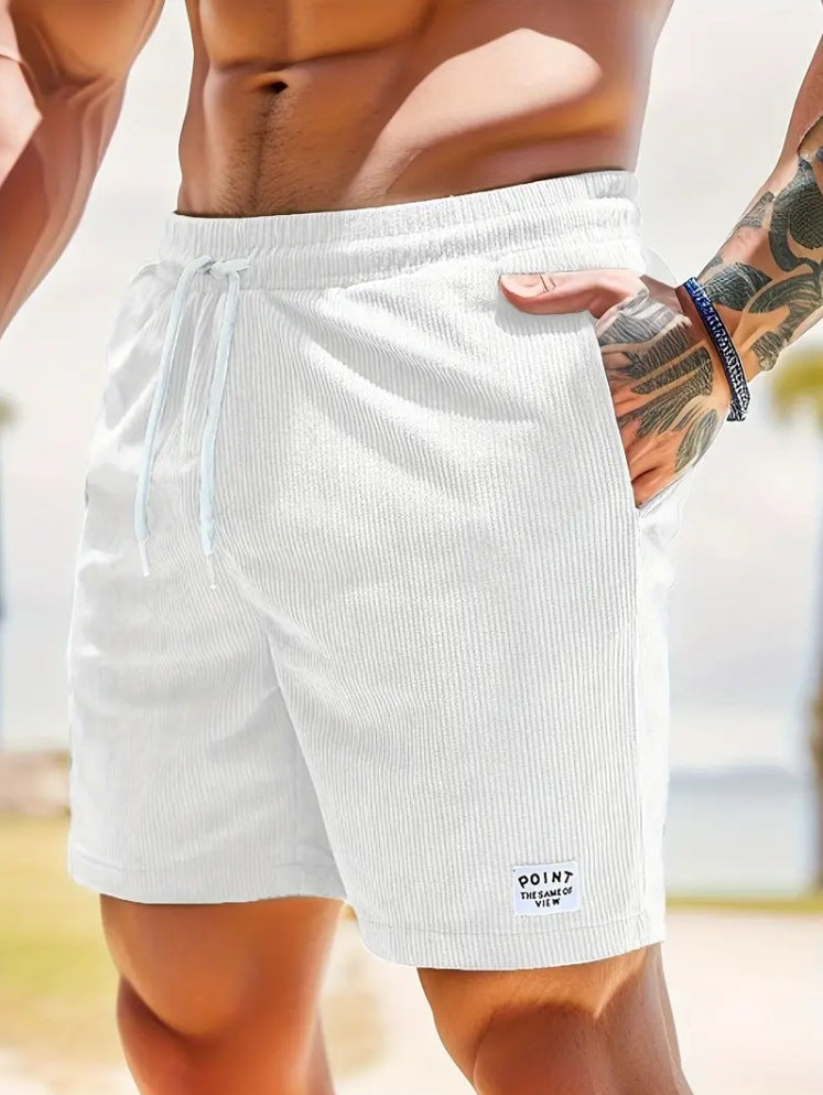 Lace-up Drawstring Shorts Summer Corduroy Sports Short Pants Mens Clothing What Else You Got?